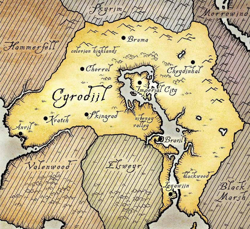 Map of Cyrodiil