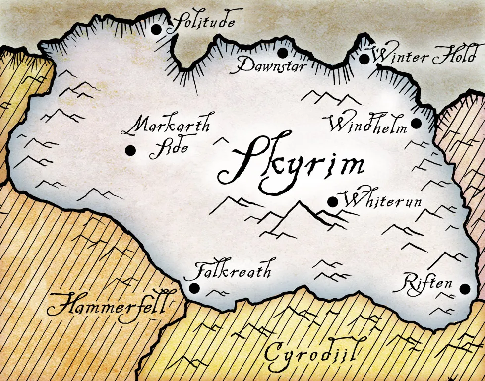 Map of Skyrim