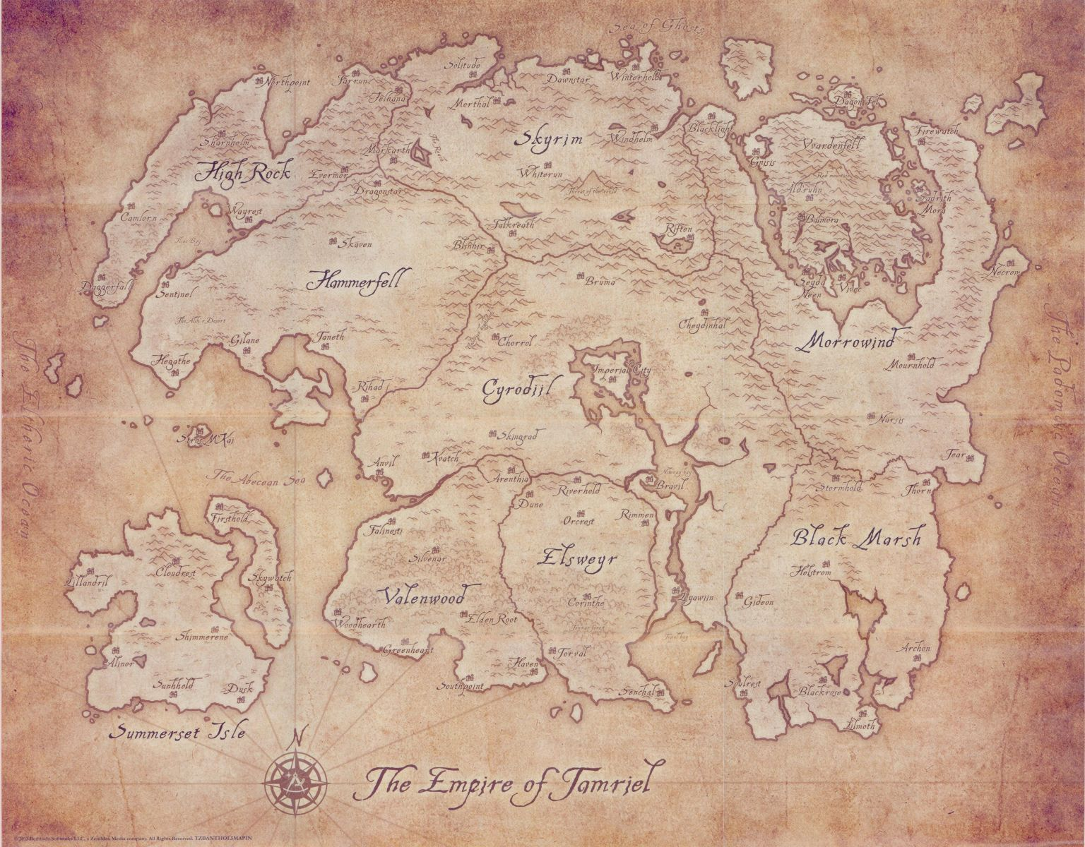 Map of Tamriel