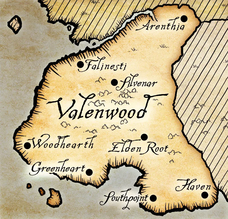 Map of Valenwood