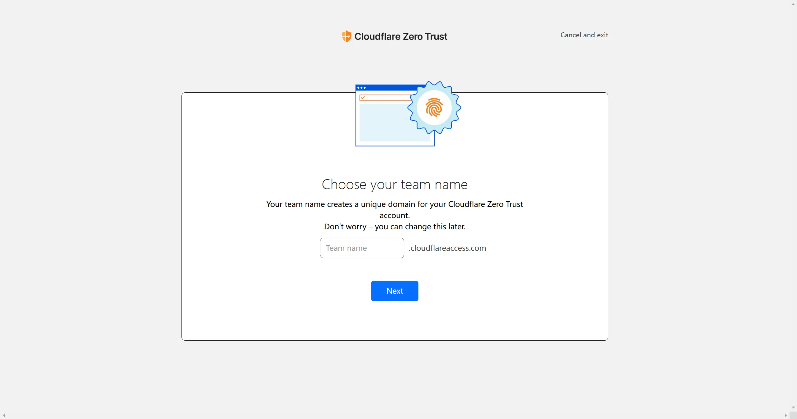 创建 Cloudflare 团队